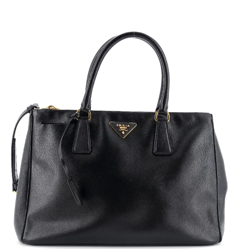 Double Zip Lux Tote Saffiano Leather Medium