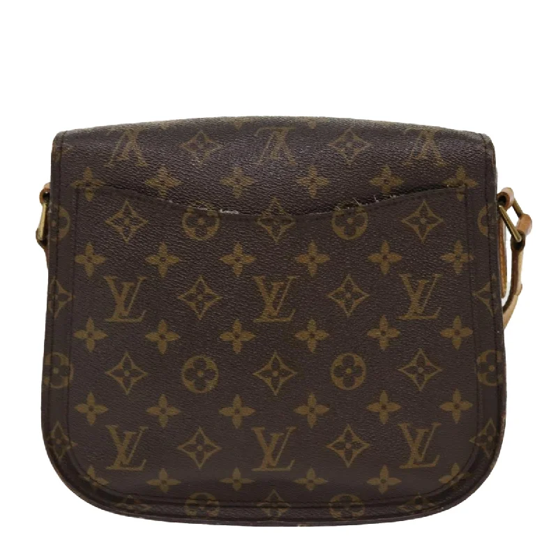 Ladies Louis Vuitton shoulder bags with a single - handle silhouetteLOUIS VUITTON Monogram Saint Cloud GM Shoulder Bag M51242 LV Auth 38691