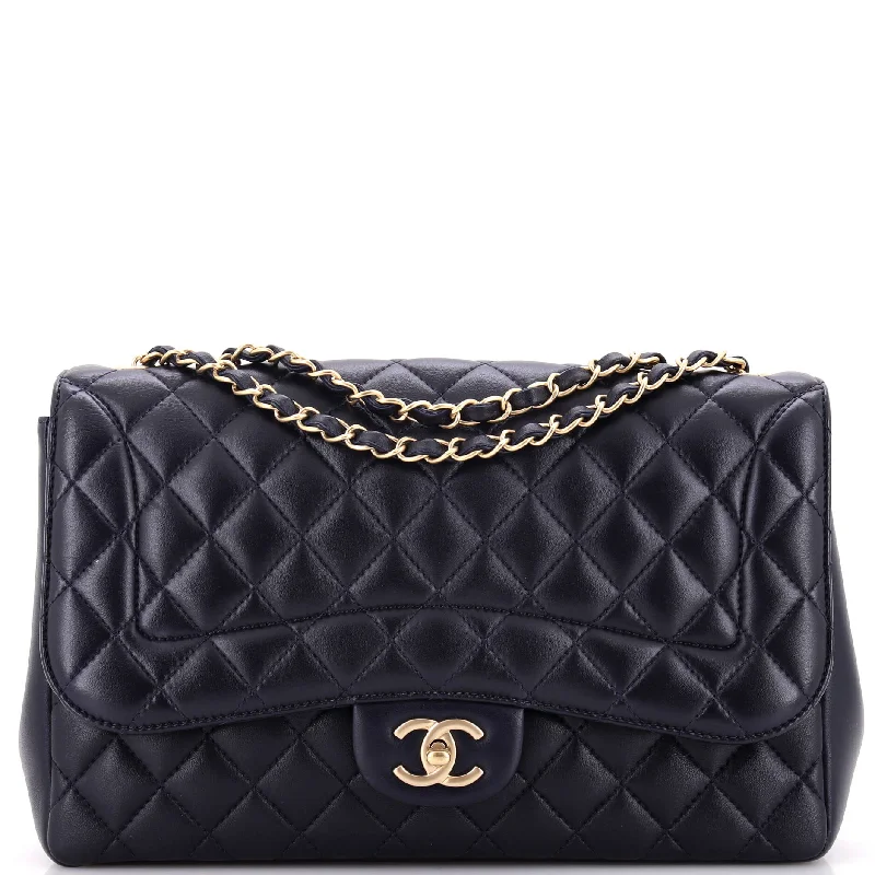 Mademoiselle Chic Flap Bag Quilted Lambskin Jumbo