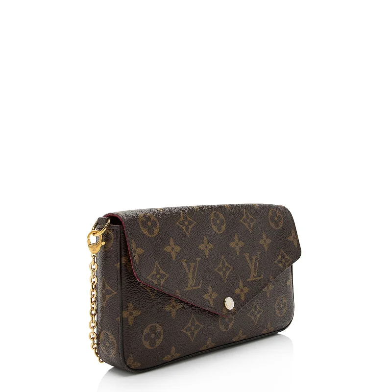 Louis Vuitton bags with a magnetic snap closure for easy accessLouis Vuitton Monogram Canvas Felicie Pochette (RaMlhN)