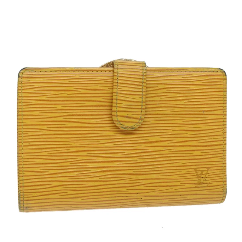 Louis Vuitton Alma bags with a leather - wrapped handle for a luxurious feelLOUIS VUITTON Epi Porte Monnaie Billets Viennois Yellow M63249 LV Auth bs9847