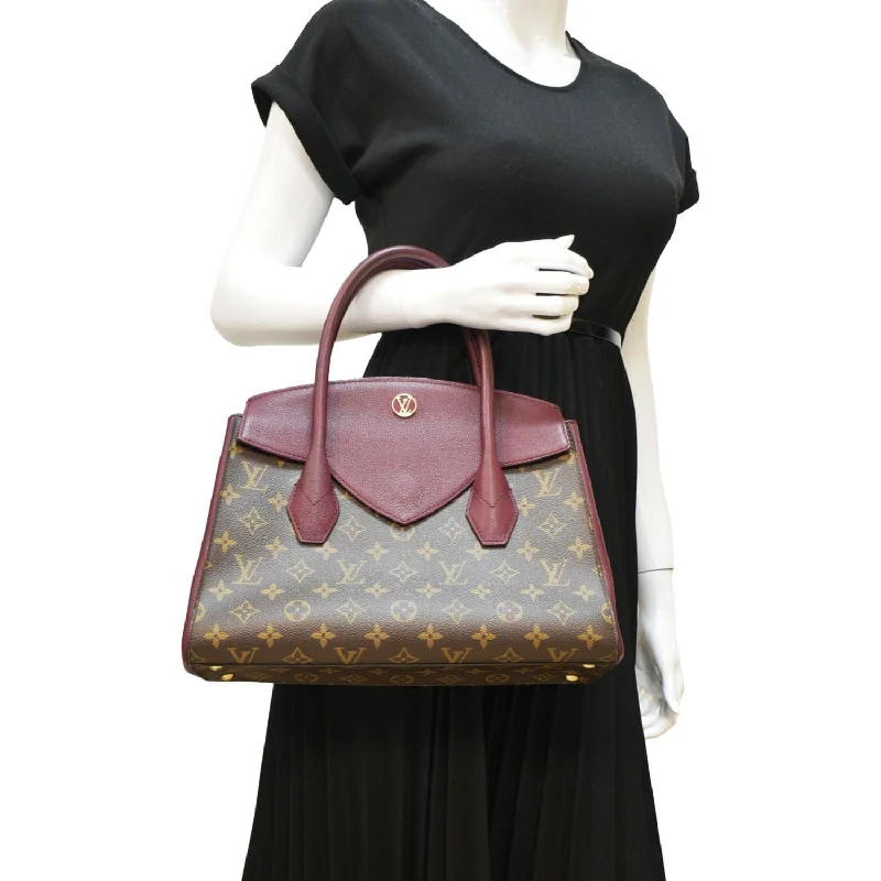 Louis Vuitton bags with a zippered interior pocket for better organizationLOUIS VUITTON Florine Monogram Canvas Shoulder Bag Burgundy