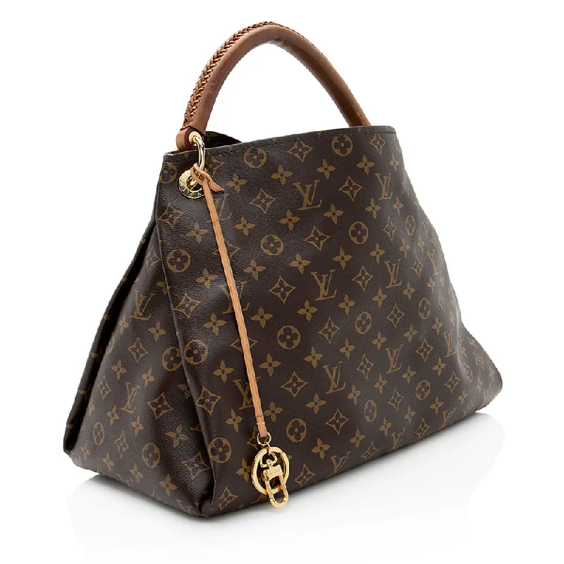 Louis Vuitton bags with a chain - link trim and a leather body for a modern edgeLouis Vuitton Monogram Canvas Artsy MM Shoulder Bag (21914)