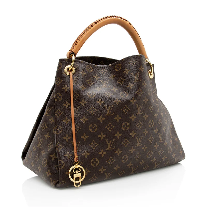 Ladies Louis Vuitton shoulder bags with a magnetic - closure flap for easeLouis Vuitton Monogram Canvas Artsy MM Shoulder Bag (18508)