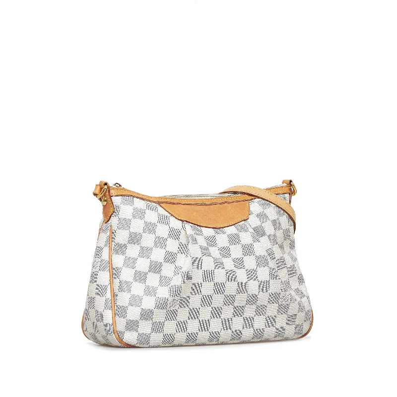 Louis Vuitton Twist bags with a snakeskin - effect panel for a bold lookLOUIS VUITTON Damier Azur Siracusa PM Crossbody Bag