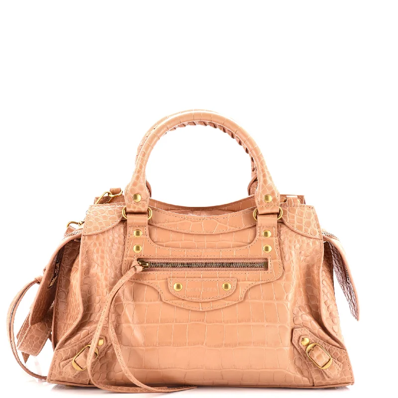 Neo Classic City Bag Crocodile Embossed Leather Small