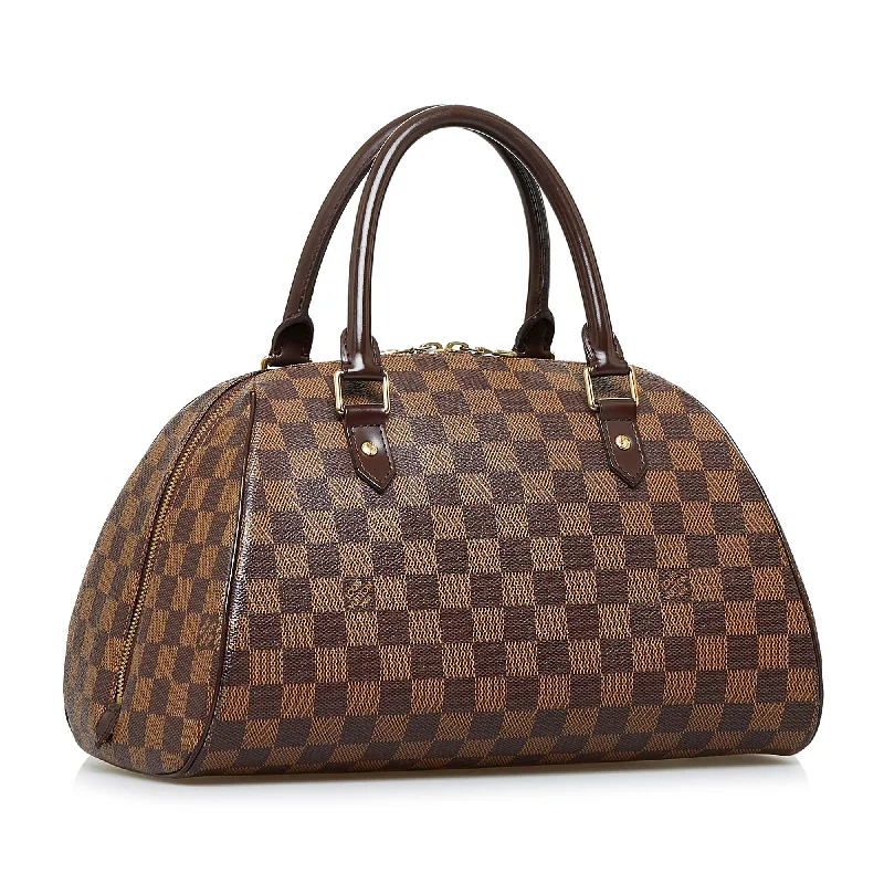 Louis Vuitton Twist bags with a contrast - colored interior for visual interestLOUIS VUITTON Damier Ebene Ribera MM Handbag