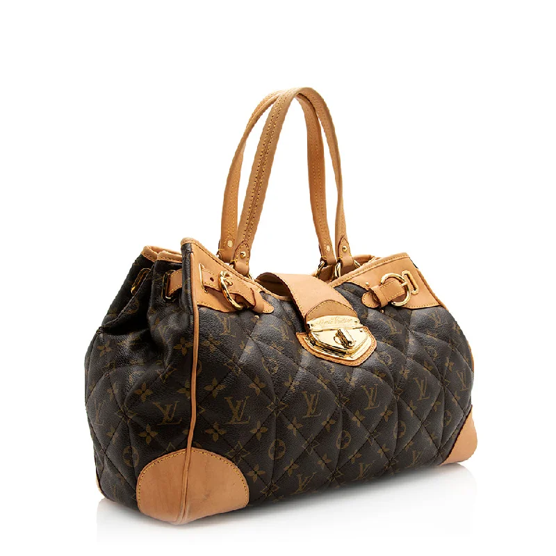 Louis Vuitton backpacks with a padded back panel for comfort during long - wearLouis Vuitton Monogram Canvas Etoile Shopper Tote (20817)