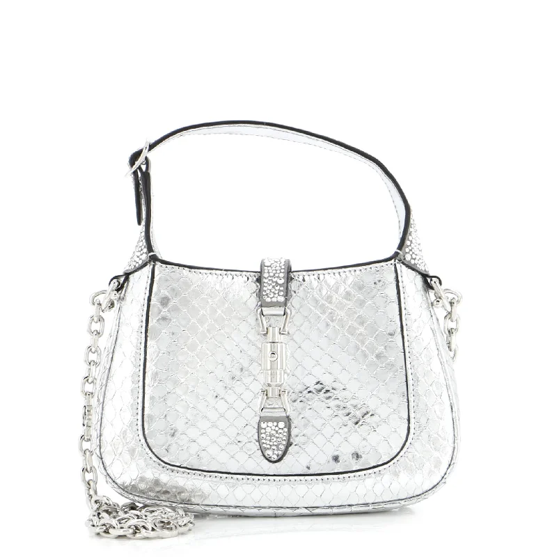 Jackie 1961 Chain Hobo Snakeskin with Crystals Mini