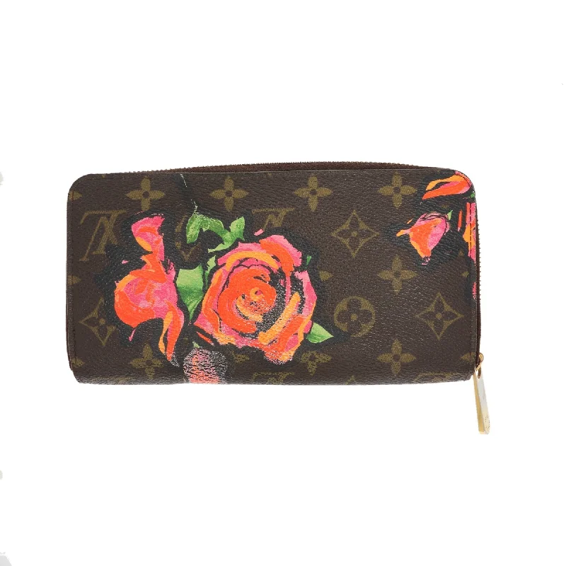 Louis Vuitton bags with a front - flap pocket for quick - access itemsLOUIS VUITTON Limited Edition x Stephen Sprouse Roses Wallet in brown canvas