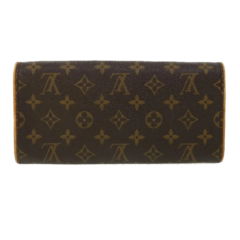 Louis Vuitton Twist bags with a contrast - colored interior for visual interestLOUIS VUITTON Monogram Pochette Twin GM Shoulder Bag M51852 LV Auth ar8030B