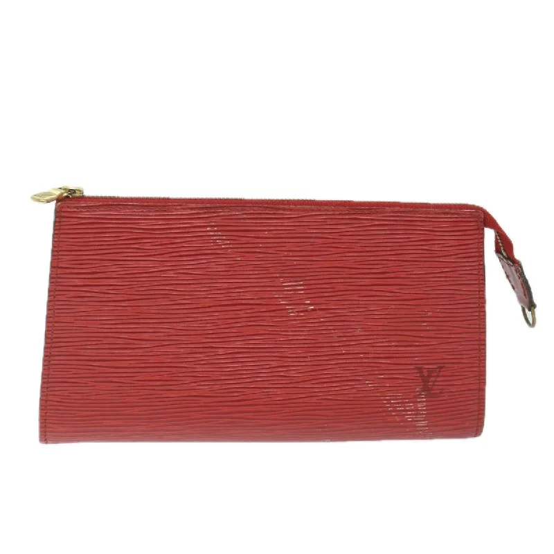 Ladies Louis Vuitton Petite Malle bags in a pastel color for a soft lookLOUIS VUITTON Epi Pochette Accessoires Accessory Pouch Red M52987 LV Auth bs9586