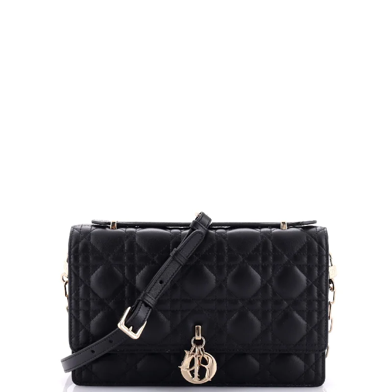 My Dior Top Handle Flap Bag Cannage Quilt Lambskin Small