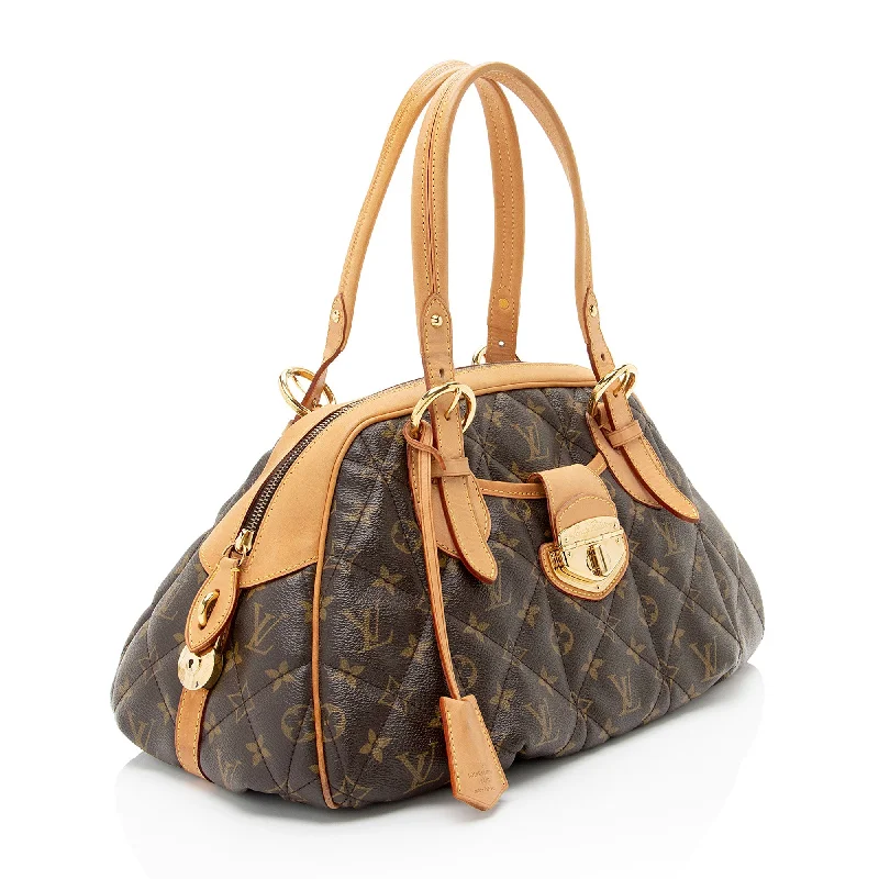 Louis Vuitton bags with a snap - button closure and a decorative charm for styleLouis Vuitton Monogram Canvas Etoile Bowling Bag (ZszhFT)