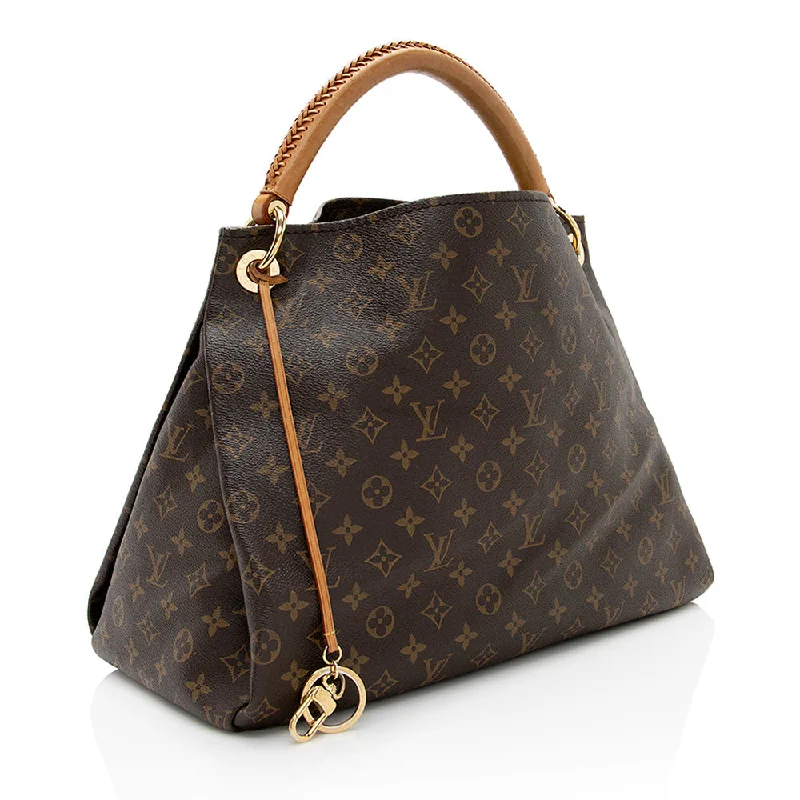 Louis Vuitton Alma bags with a monogram - embossed leather surfaceLouis Vuitton Monogram Canvas Artsy MM Shoulder Bag (20687)