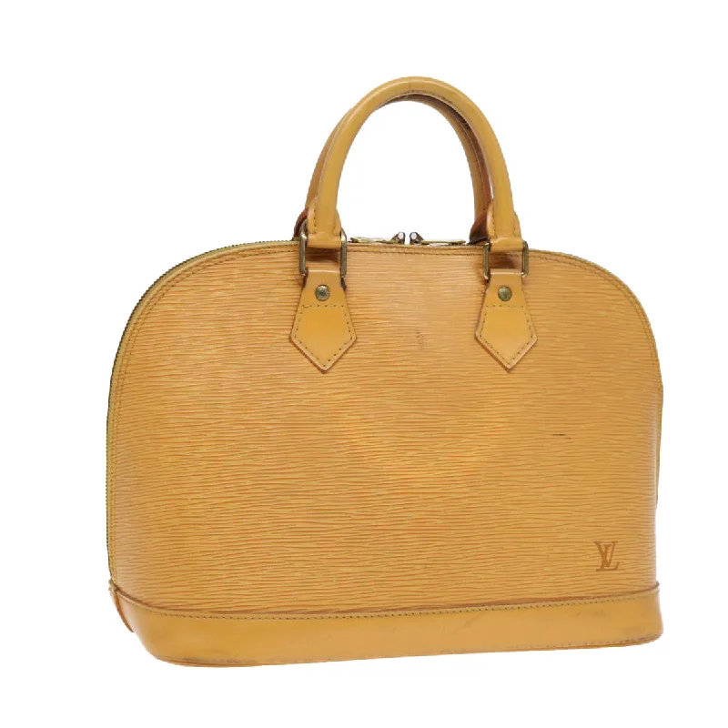 Louis Vuitton bags with a zip - around closure for enhanced securityLOUIS VUITTON Epi Alma Hand Bag Yellow M52149 LV Auth 84913