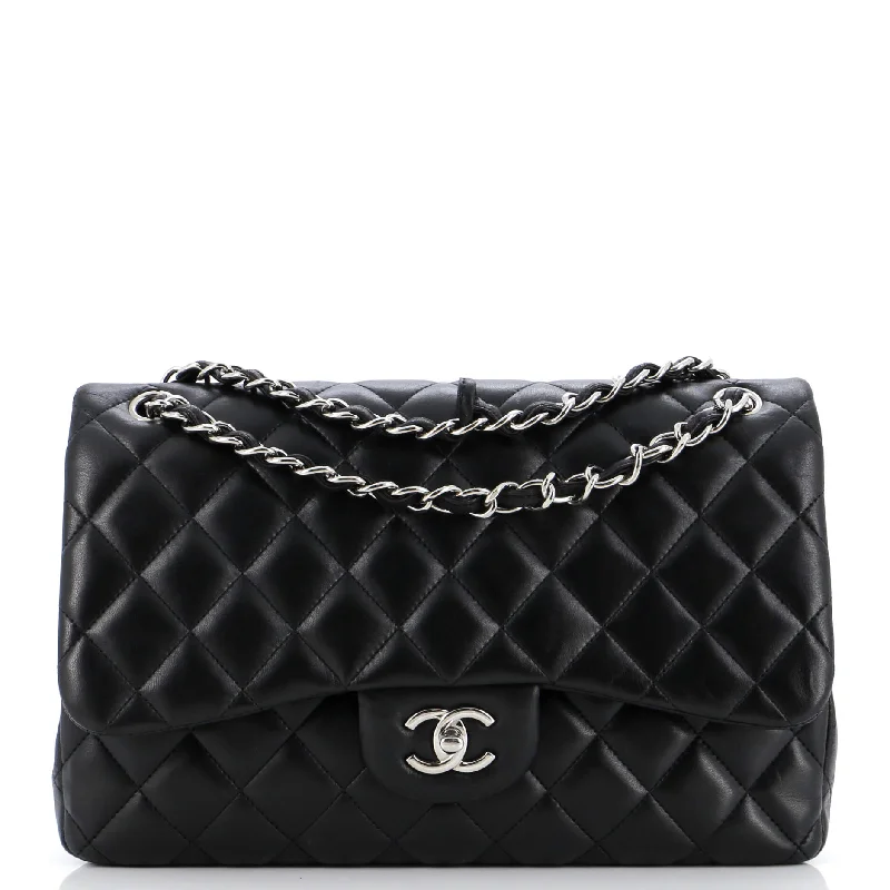 Classic Double Flap Bag Quilted Lambskin Jumbo