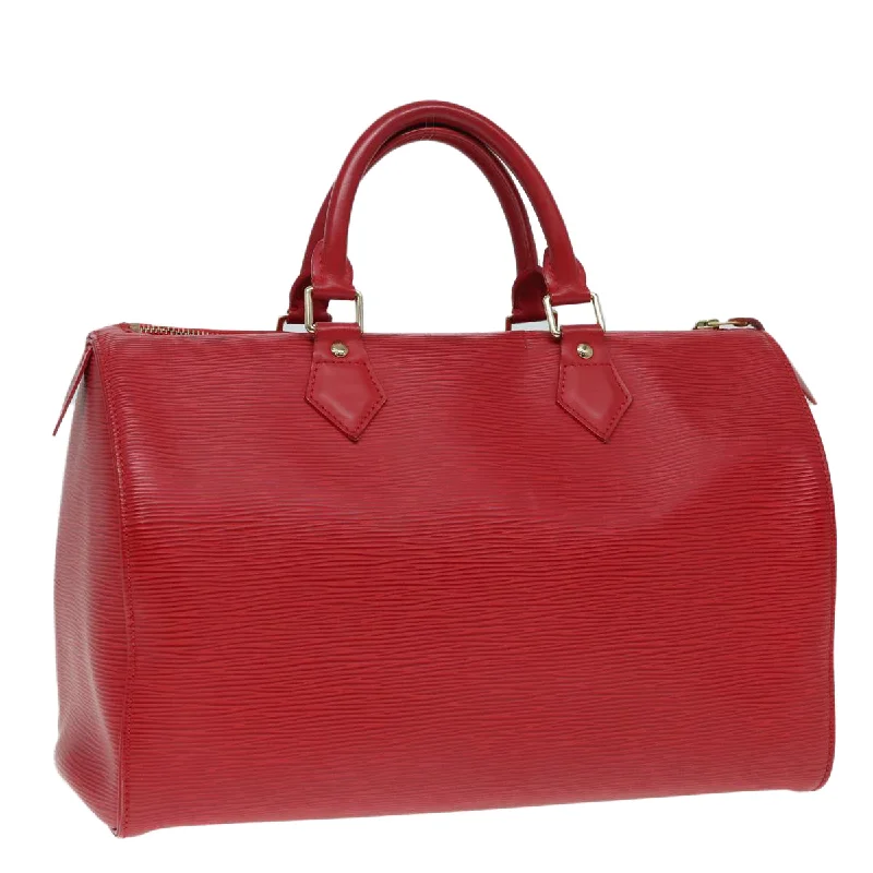 Louis Vuitton Alma bags with a monogram - embossed leather surfaceLOUIS VUITTON Epi Speedy 30 Hand Bag Castilian Red M43007 LV Auth 87950