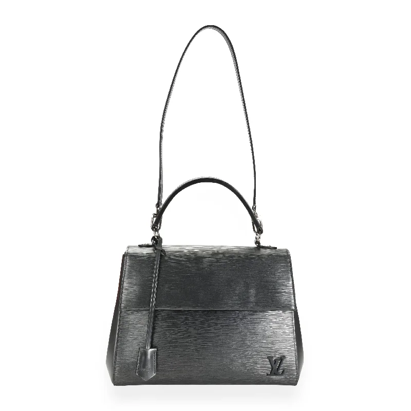 Ladies Louis Vuitton shoulder bags with a magnetic - closure flap for easeLOUIS VUITTON Anthracite Nacre Epi Leather Cluny MM