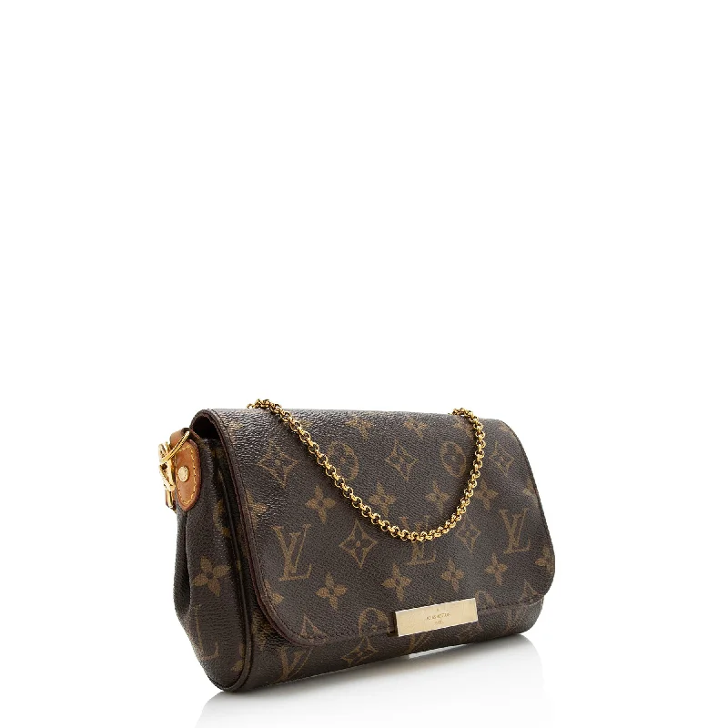 Ladies Louis Vuitton shoulder bags with a wide - width strap for comfortLouis Vuitton Monogram Canvas Favorite PM Shoulder Bag (22737)