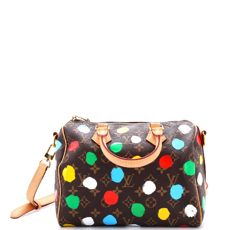 Speedy Bandouliere Bag Yayoi Kusama Painted Dots Monogram Canvas 25