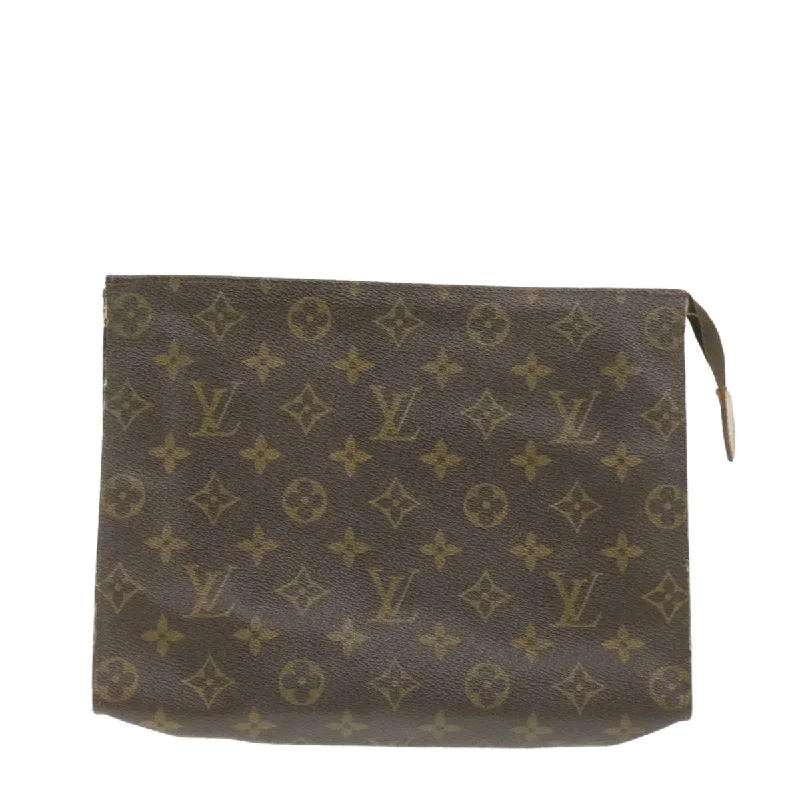 Ladies Louis Vuitton Petite Malle bags with a star - shaped charm for cutenessLOUIS VUITTON Monogram Poche Toilette 26 Pouch M47542 LV Auth am416g