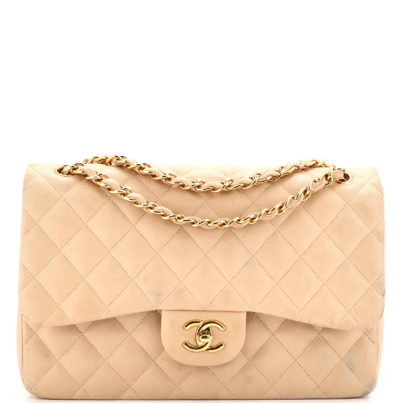 Classic Double Flap Bag Quilted Lambskin Jumbo