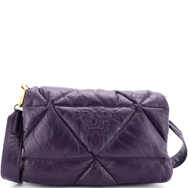 Padded Shoulder Bag Quilted Nappa Leather