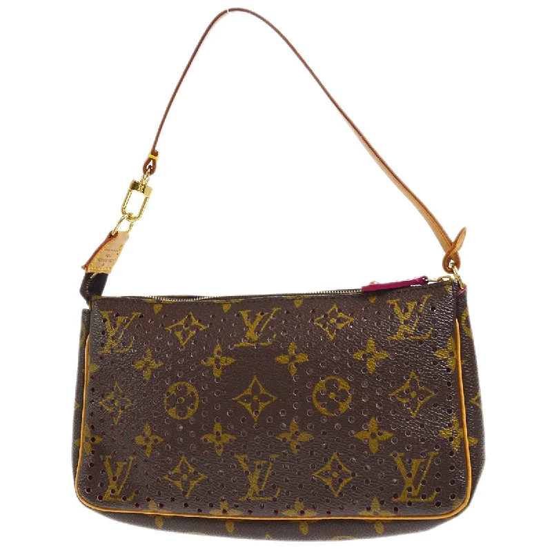 Louis Vuitton tote bags with a double - handle and shoulder - strap optionLOUIS VUITTON★ 2006 POCHETTE ACCESSOIRES HAND BAG MONOGRAM PERFO M95183 70223