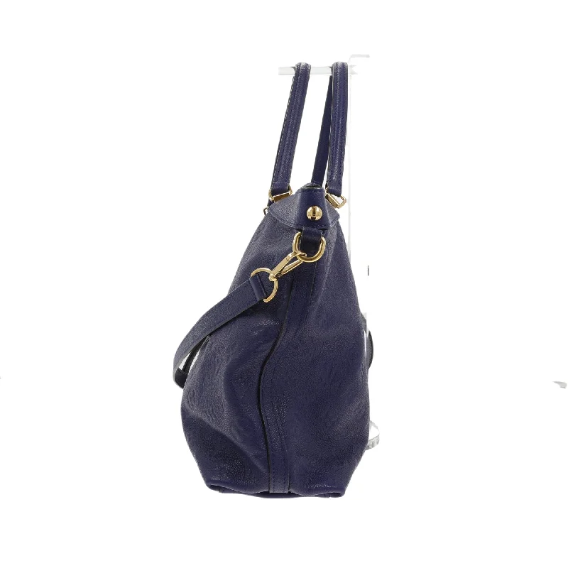 Louis Vuitton handbags with a metal - framed clasp for durabilityLOUIS VUITTON Bastille Shoulder Bag in Blue Leather