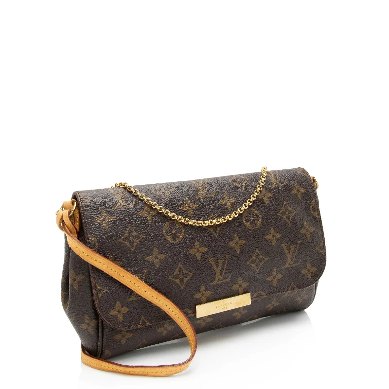 Louis Vuitton tote bags with a spacious interior and multiple pocketsLouis Vuitton Monogram Canvas Favorite MM Shoulder Bag (GXfQJT)