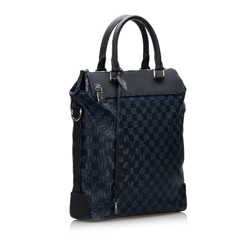 Ladies Louis Vuitton shoulder bags with a tassel decoration for charmLOUIS VUITTON Damier Cobalt Greenwich Satchel