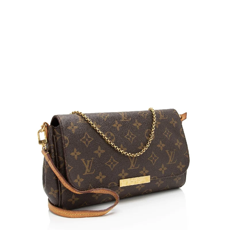 Ladies Louis Vuitton shoulder bags with a single - handle silhouetteLouis Vuitton Monogram Canvas Favorite MM Shoulder Bag (xFSUWY)