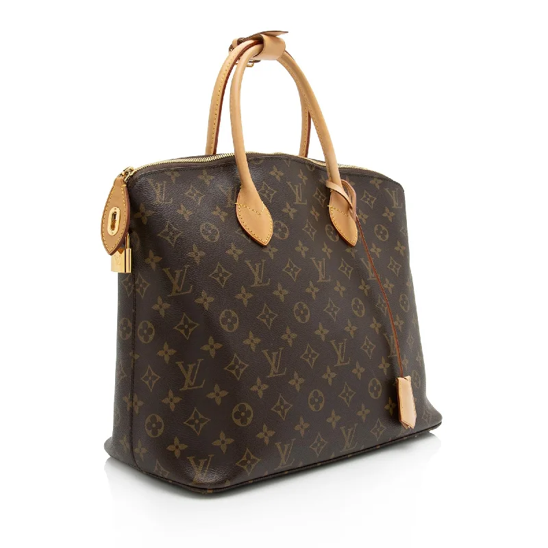 Ladies Louis Vuitton Capucines bags with a detachable shoulder strapLouis Vuitton Monogram Canvas Lockit MM Satchel (23823)