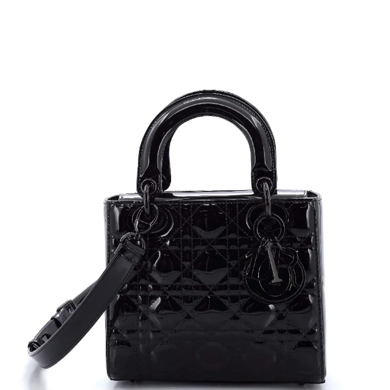 Luxury Christian Dior crossbody bags with a chain - link strapLady Dior Bag Cannage Quilt Patent Small