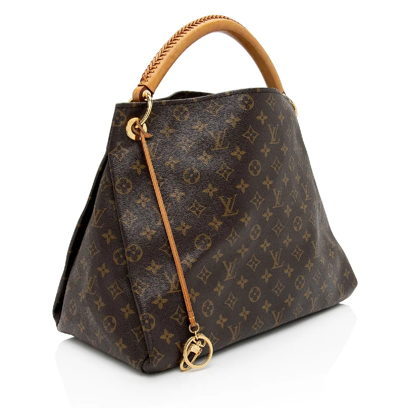 Louis Vuitton tote bags with a printed LV logo on the front for brand visibilityLouis Vuitton Monogram Canvas Artsy MM Shoulder Bag (9FAvJR)