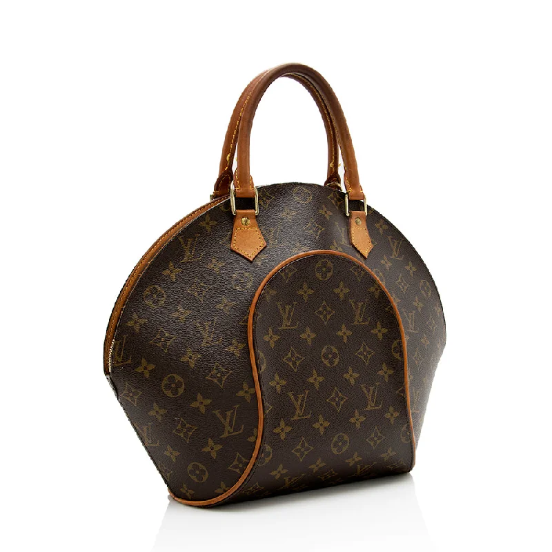 Louis Vuitton bags with a front - zip pocket for small items like keysLouis Vuitton Monogram Canvas Ellipse MM Tote (18411)