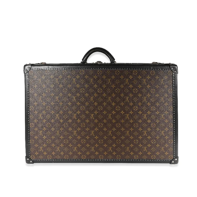 Ladies Louis Vuitton Capucines bags with a detachable shoulder strapLOUIS VUITTON Monogram Macassar & Black Leather Alzer Trunk 70