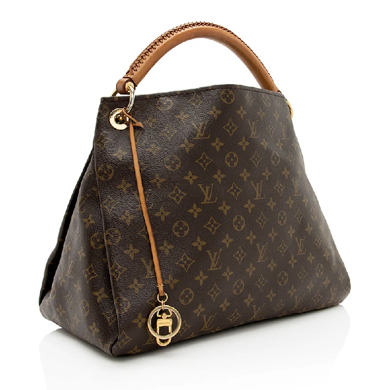 Louis Vuitton Twist bags with a snakeskin - effect panel for a bold lookLouis Vuitton Monogram Canvas Artsy MM Shoulder Bag (20844)