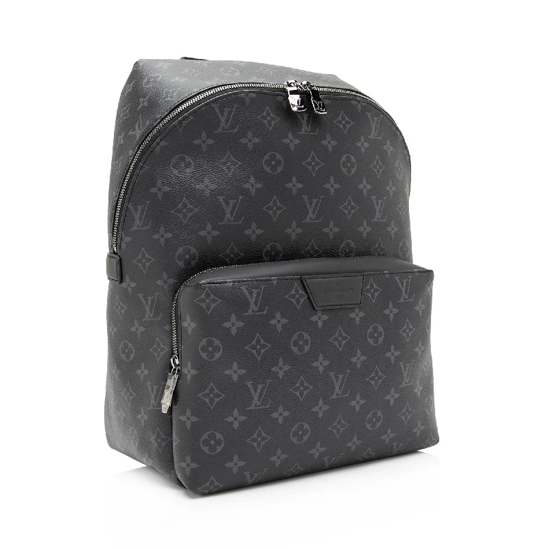 Louis Vuitton bags with a zip - around closure for enhanced securityLouis Vuitton Monogram Canvas Eclipse Discovery PM Backpack (23593)