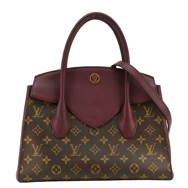 Louis Vuitton bags with a detachable mirror inside for on - the - go touch - upsLOUIS VUITTON Florine Monogram Canvas Shoulder Bag Burgundy