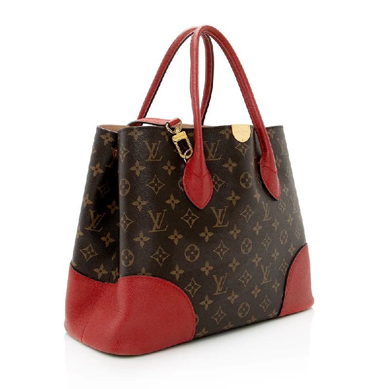 Ladies Louis Vuitton shoulder bags with a wide - width strap for comfortLouis Vuitton Monogram Canvas Flandrin Tote (21028)