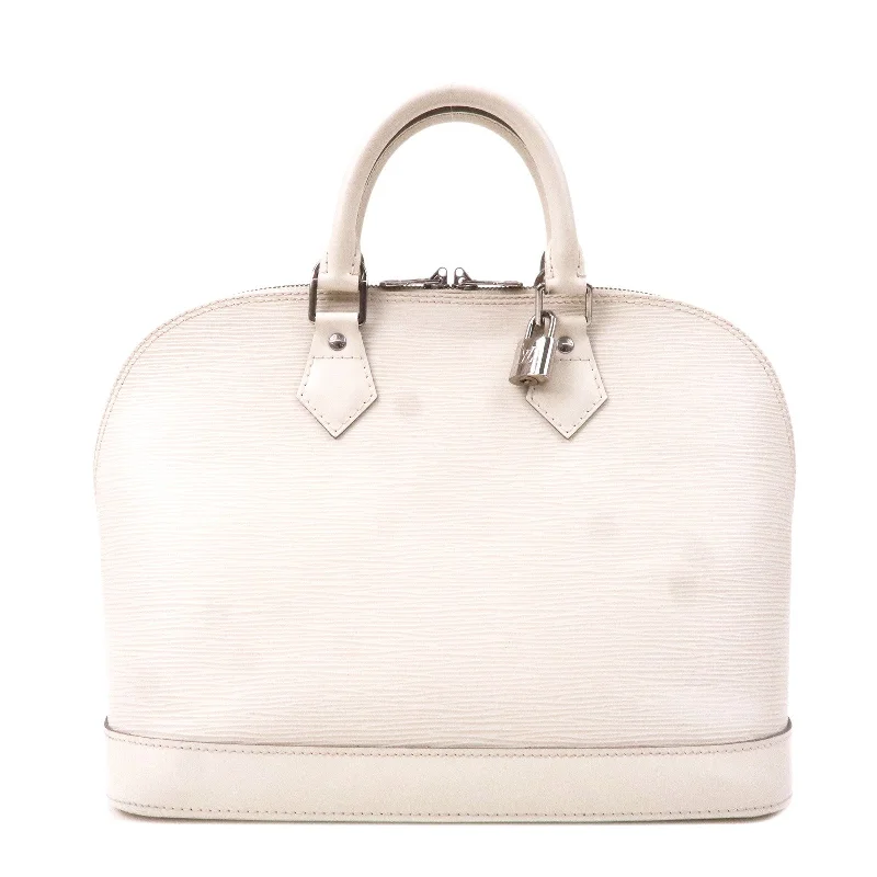 Ladies Louis Vuitton Petite Malle bags with a star - shaped charm for cutenessLouis Vuitton Epi Alma Hand Bag White Ivoire M5280J