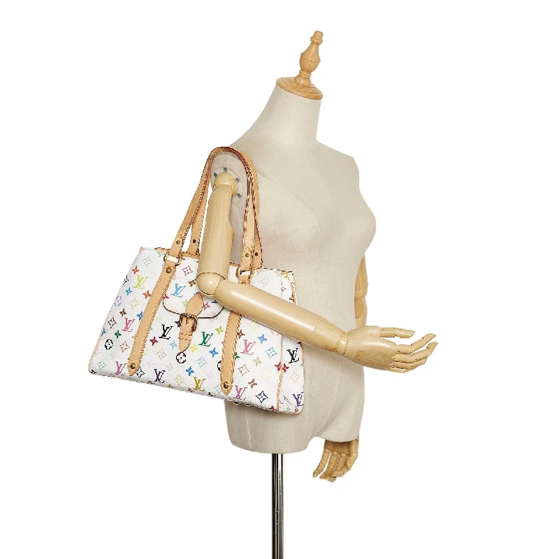 Louis Vuitton Alma bags with a leather - wrapped handle for a luxurious feelLOUIS VUITTON Monogram Multicolore Aurelia MM White