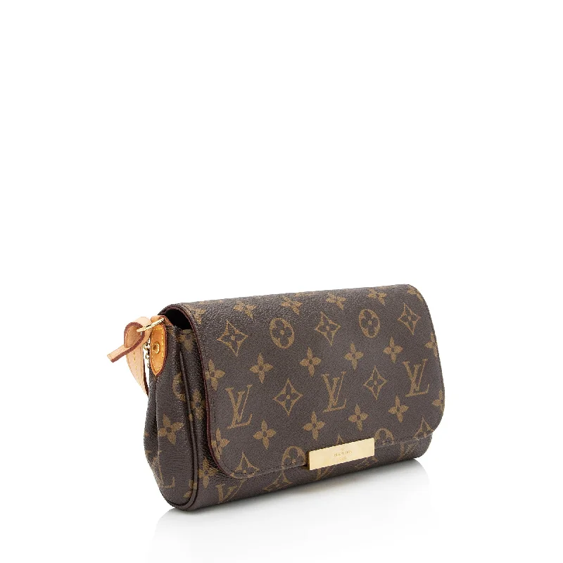 Louis Vuitton bags with a front - zip pocket for small items like keysLouis Vuitton Monogram Canvas Favorite PM Shoulder Bag (kPYjDt)