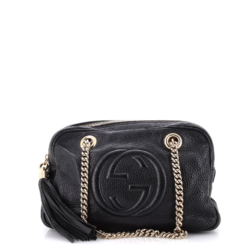 Soho Chain Zip Shoulder Bag Leather Small