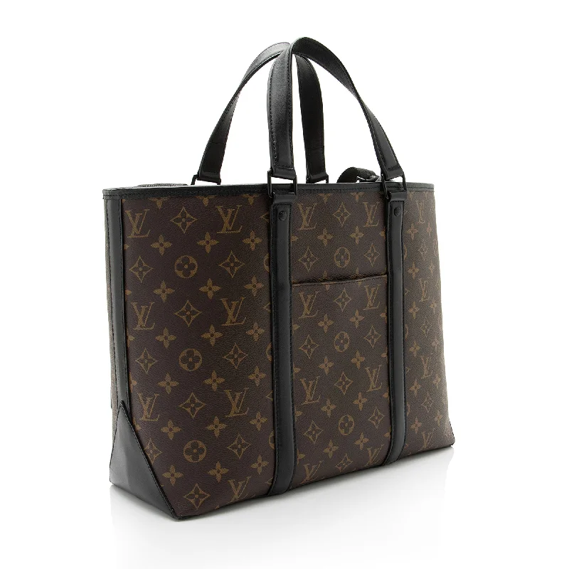 Louis Vuitton tote bags with a double - handle and shoulder - strap optionLouis Vuitton Monogram Canvas Macassar Weekend PM Tote (IgfWsf)