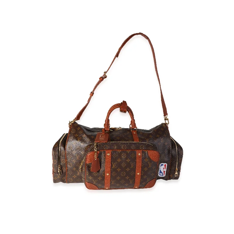 Louis Vuitton Alma bags with a monogram - embossed leather surfaceLOUIS VUITTON x NBA Monogram Canvas Trio Pocket Keepall