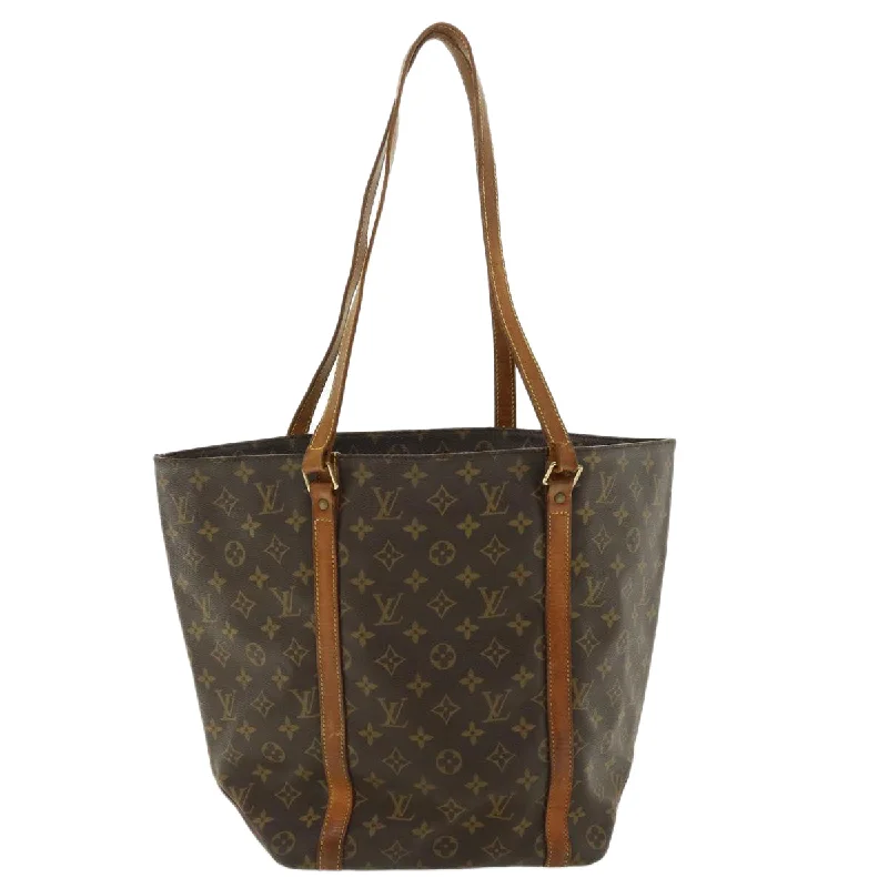 Louis Vuitton Alma bags with a monogram - embossed leather surfaceLOUIS VUITTON Monogram Sac Shopping Tote Bag M51108 LV Auth ep480