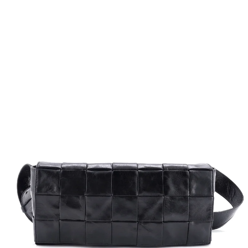 Cassette Stretch Belt Bag Maxi Intrecciato Leather